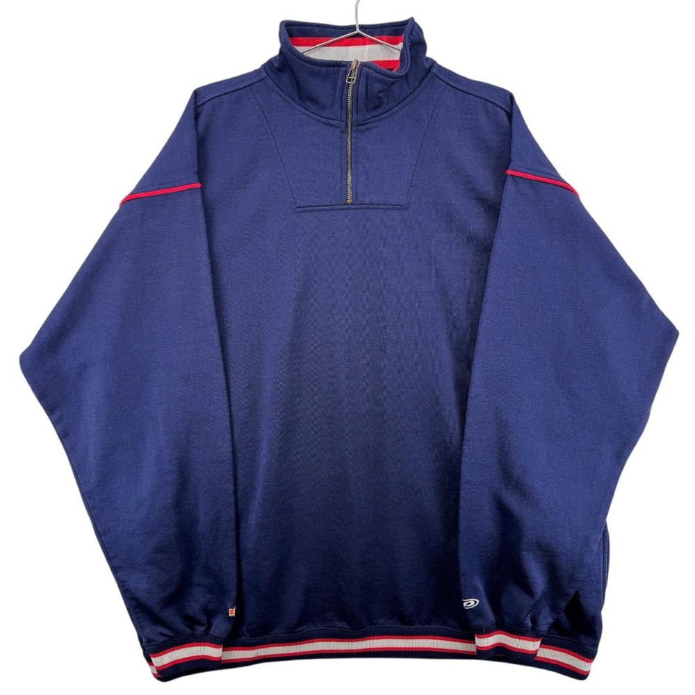 Pro Player NHL Center Ice Hockey Sweater Quarter Zip Blue Red Men's Size XXL